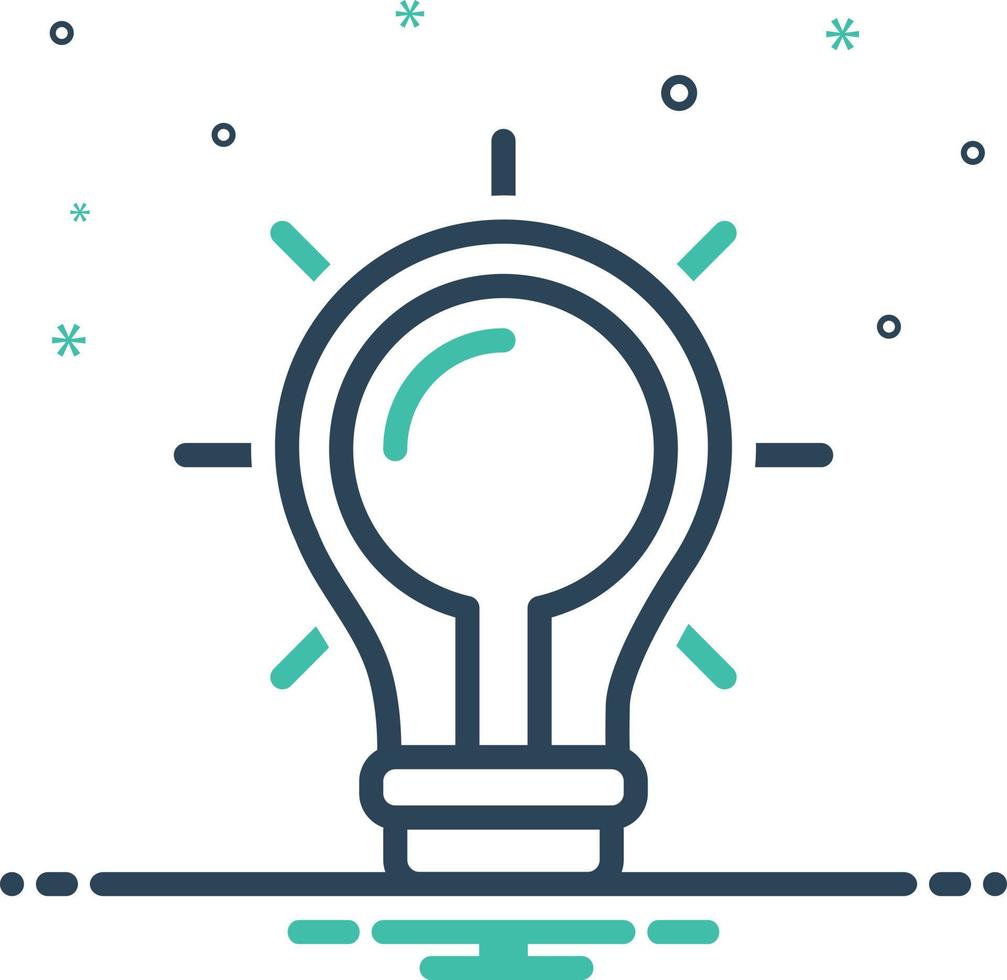 Mix icon for find a solution vector