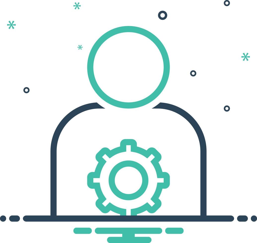 Mix icon for user settings vector
