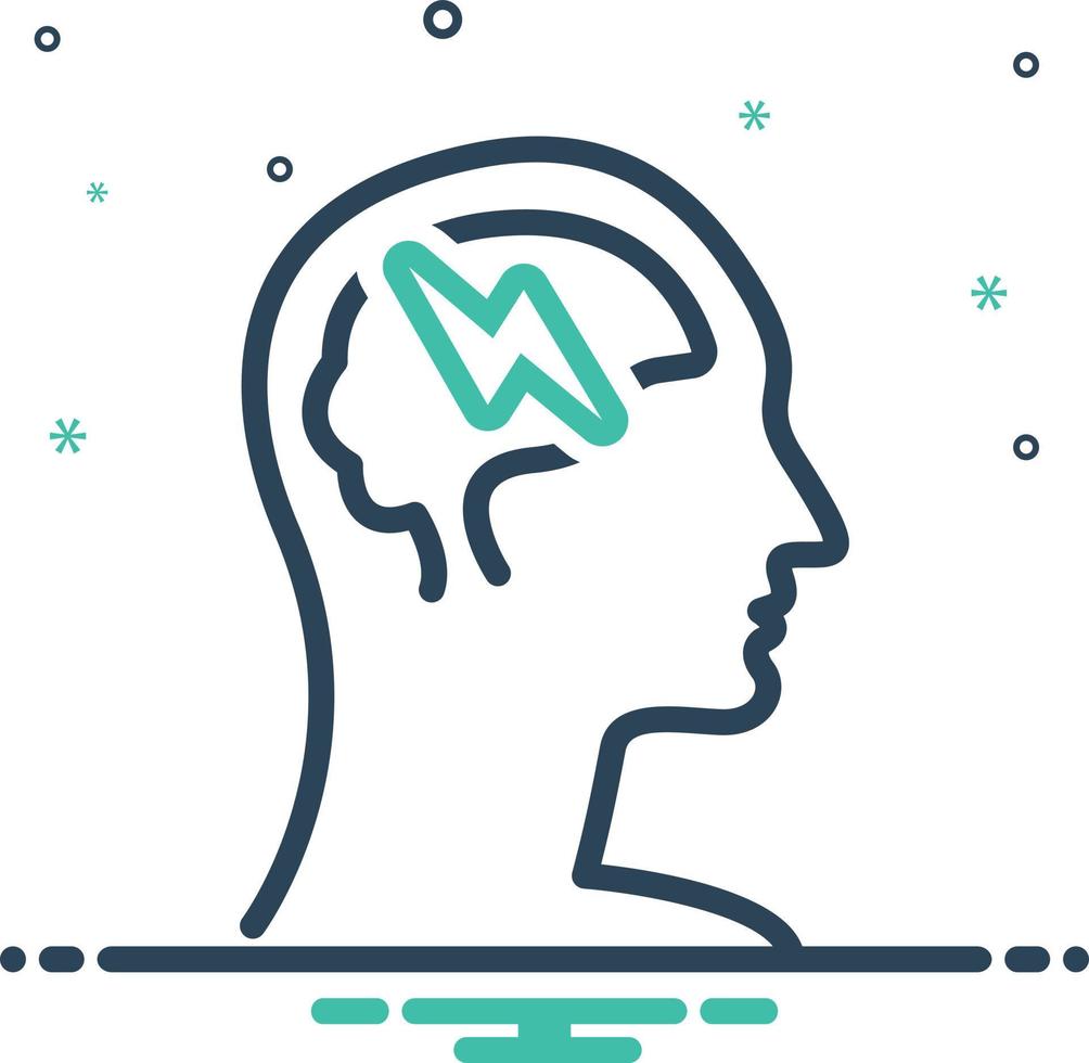 Mix icon for brain storm vector