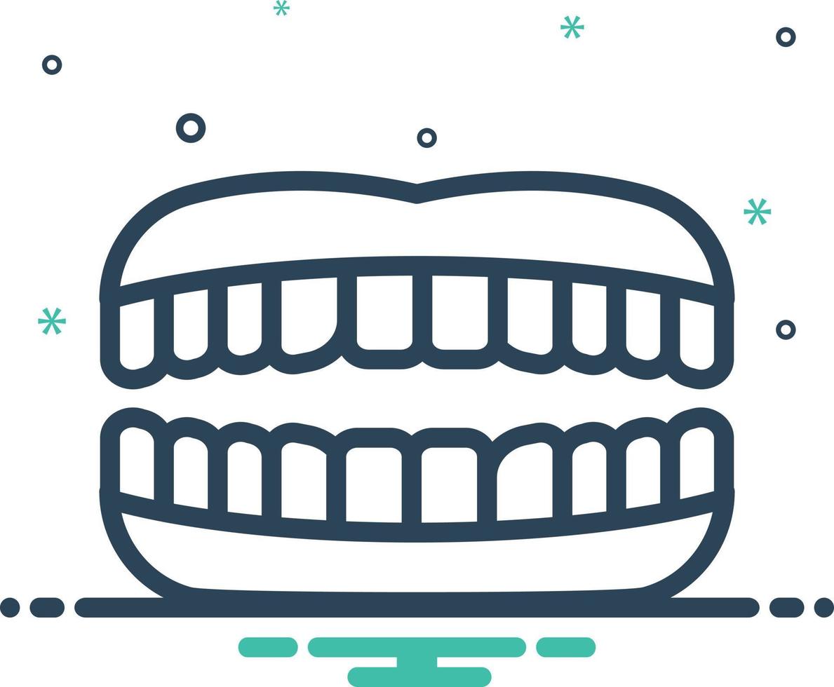 Mix icon for teeth vector