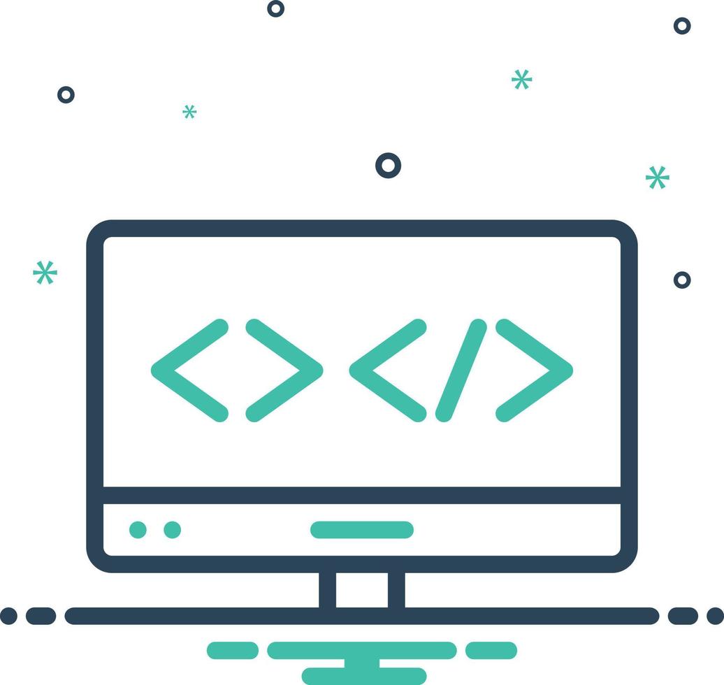 Mix icon for web coding vector