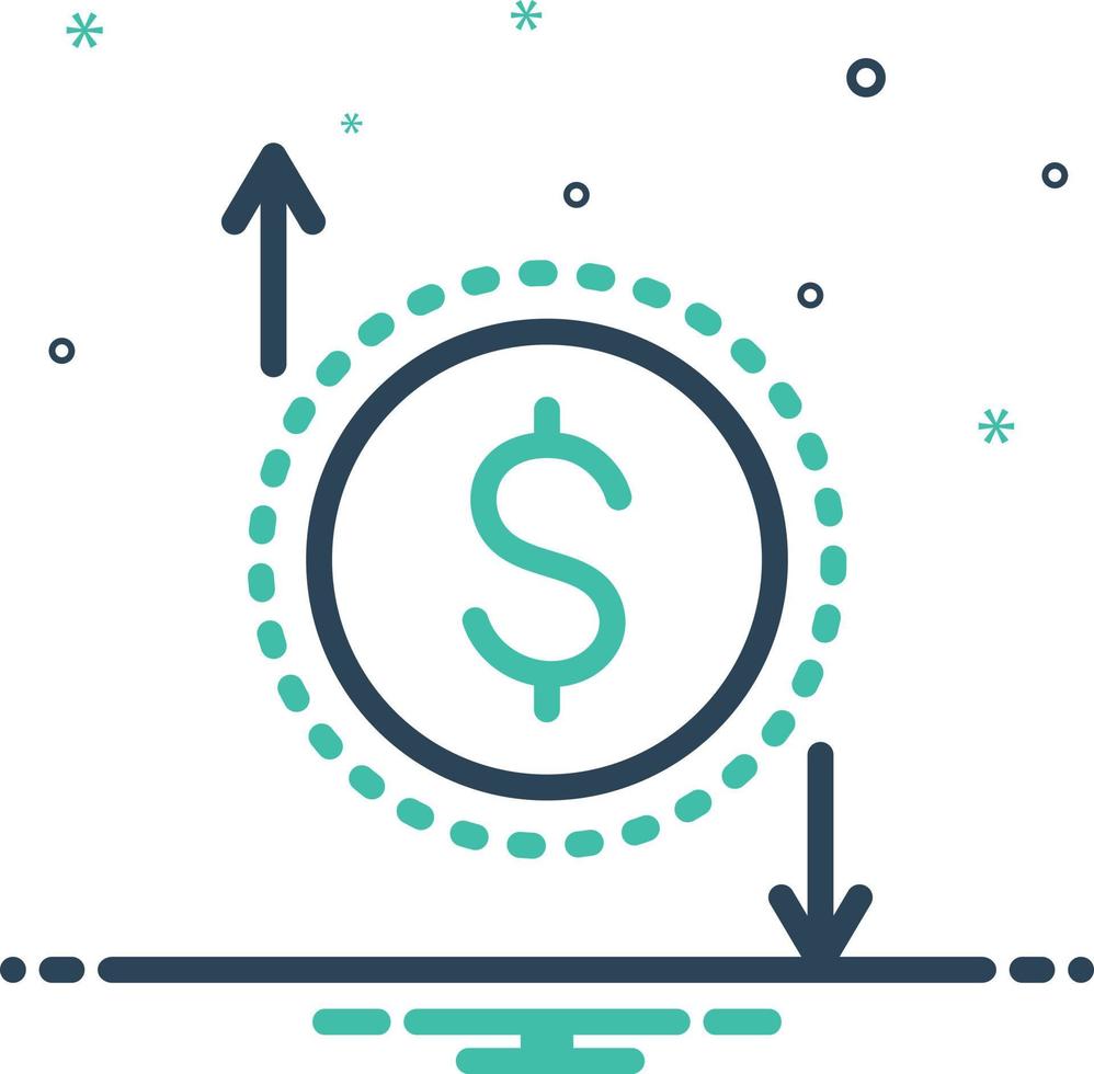 Mix icon for currency value vector