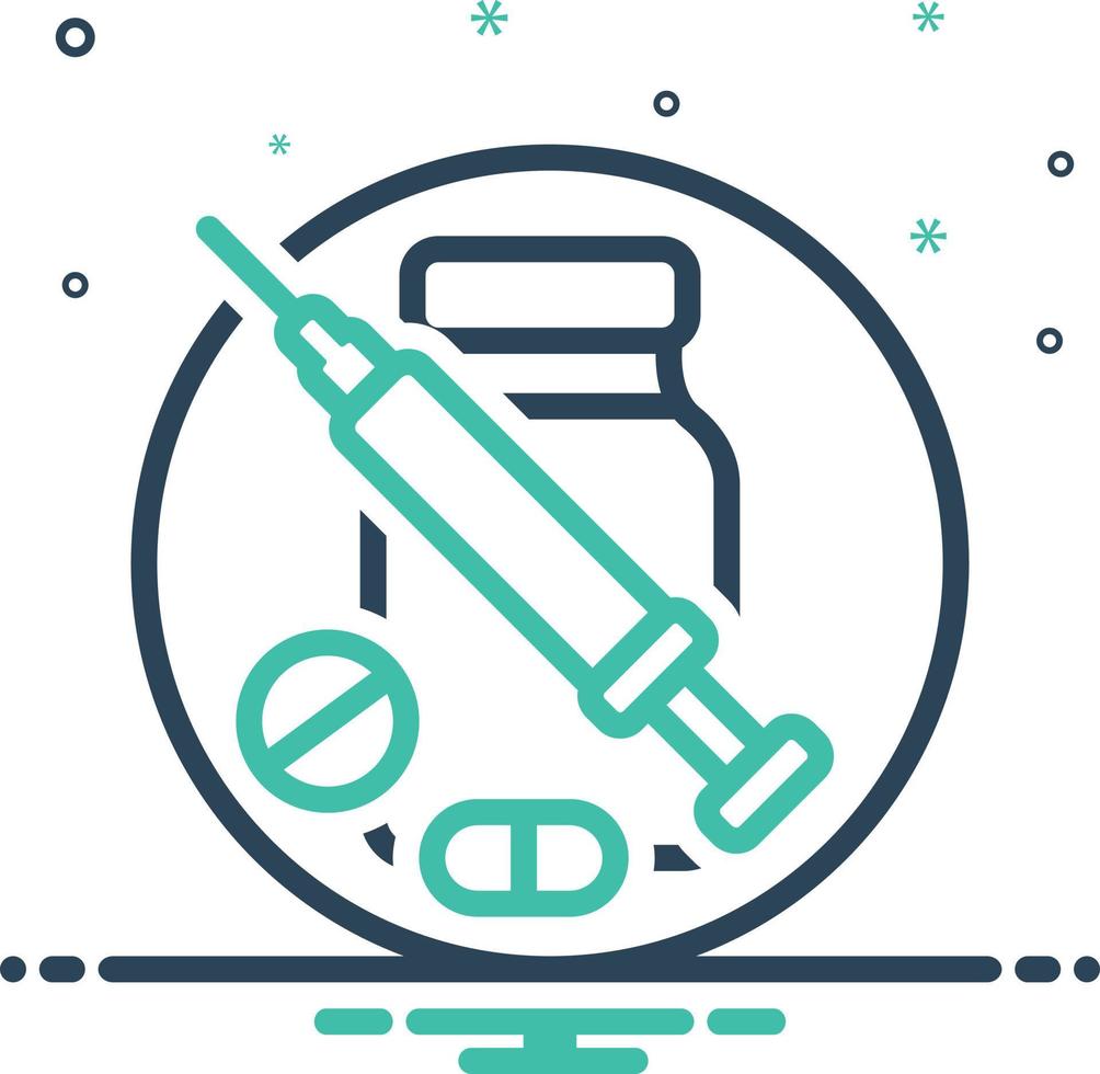 Mix icon for drug vector