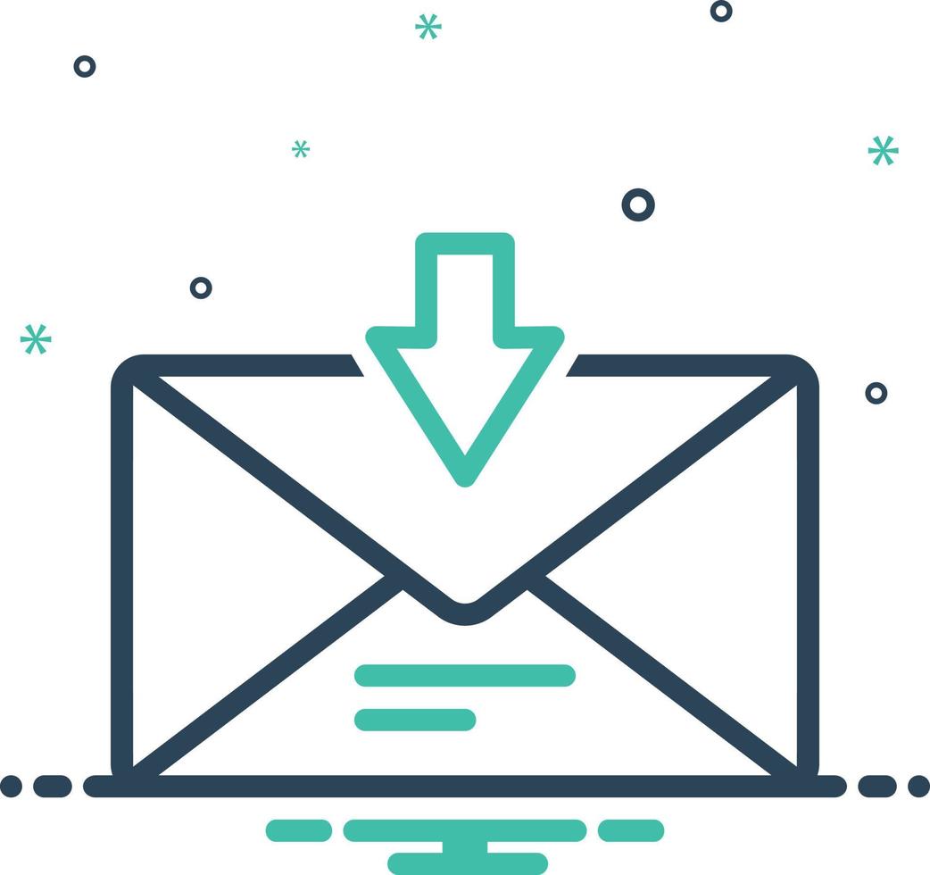 Mix icon for direct message vector