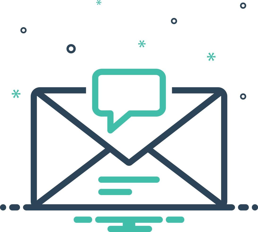 Mix icon for inbox message vector