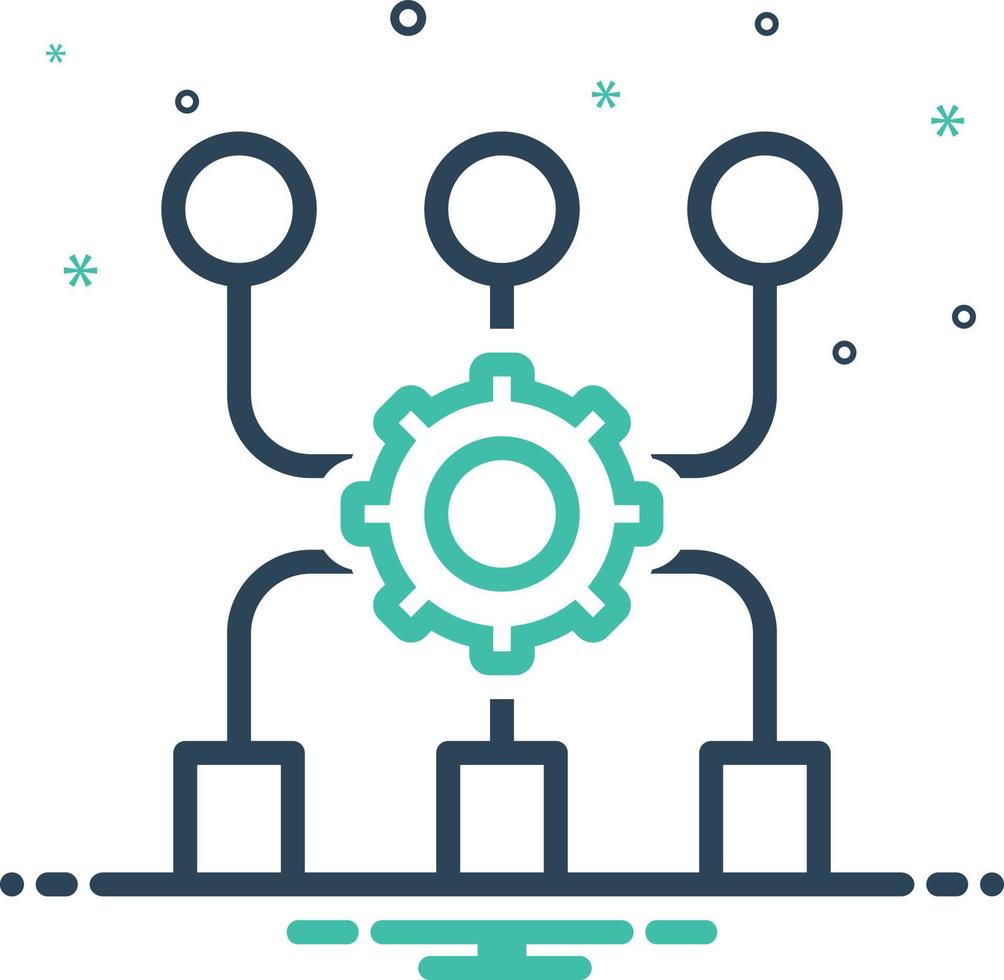 Mix icon for program algorithm vector