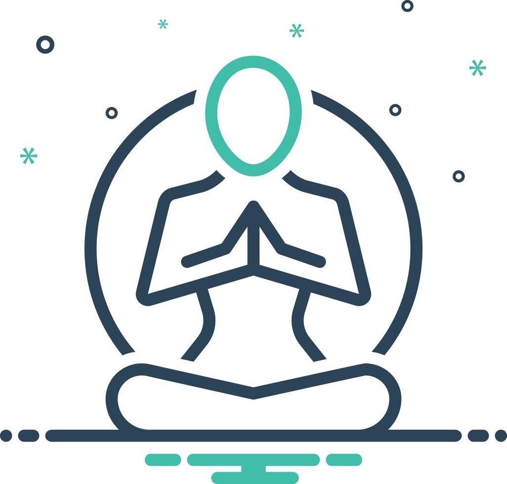 Mix icon for meditation vector