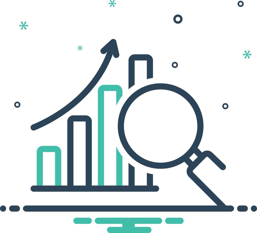 Mix icon for data analysis symbol vector