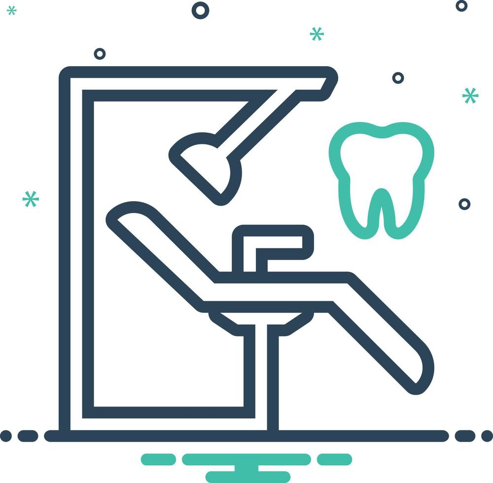 icono de mezcla para silla de dentista vector