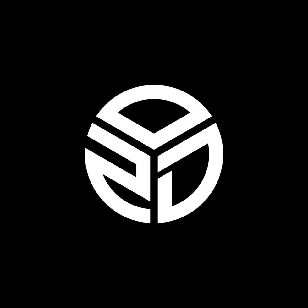 OZD letter logo design on black background. OZD creative initials letter logo concept. OZD letter design. vector