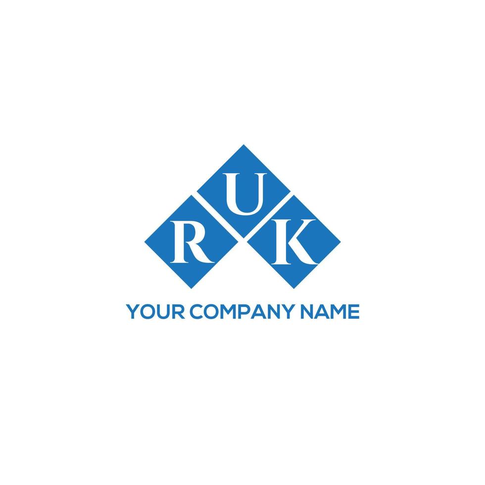 RUK letter logo design on white background. RUK creative initials letter logo concept. RUK letter design. vector
