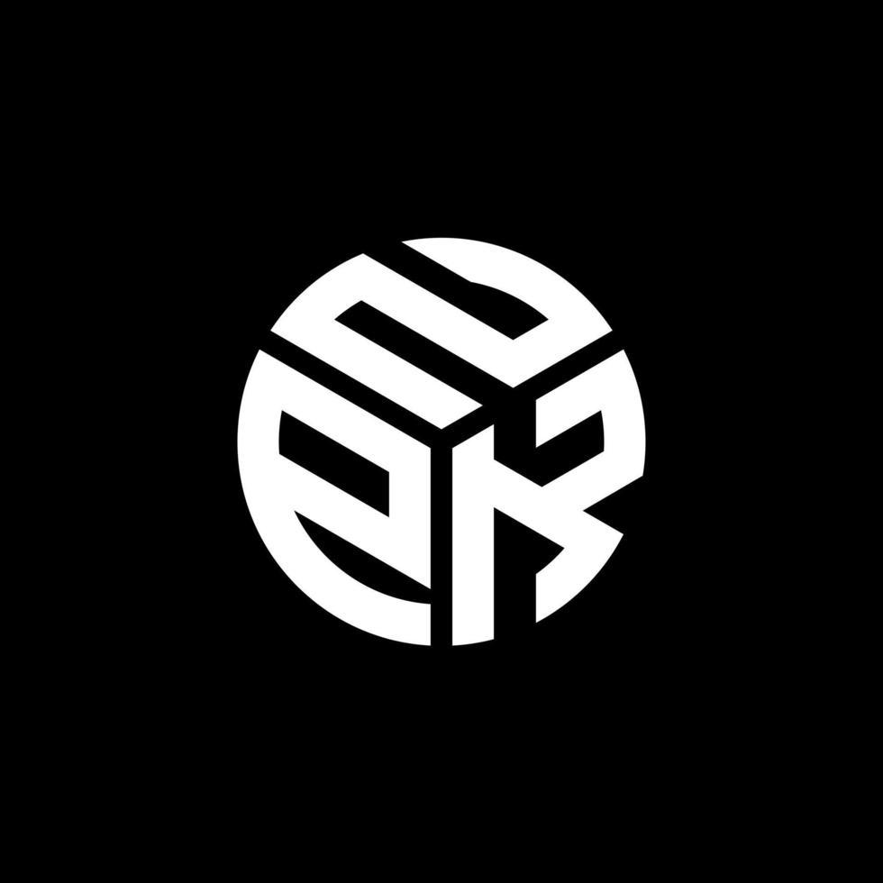 NPK letter logo design on black background. NPK creative initials letter logo concept. NPK letter design. vector