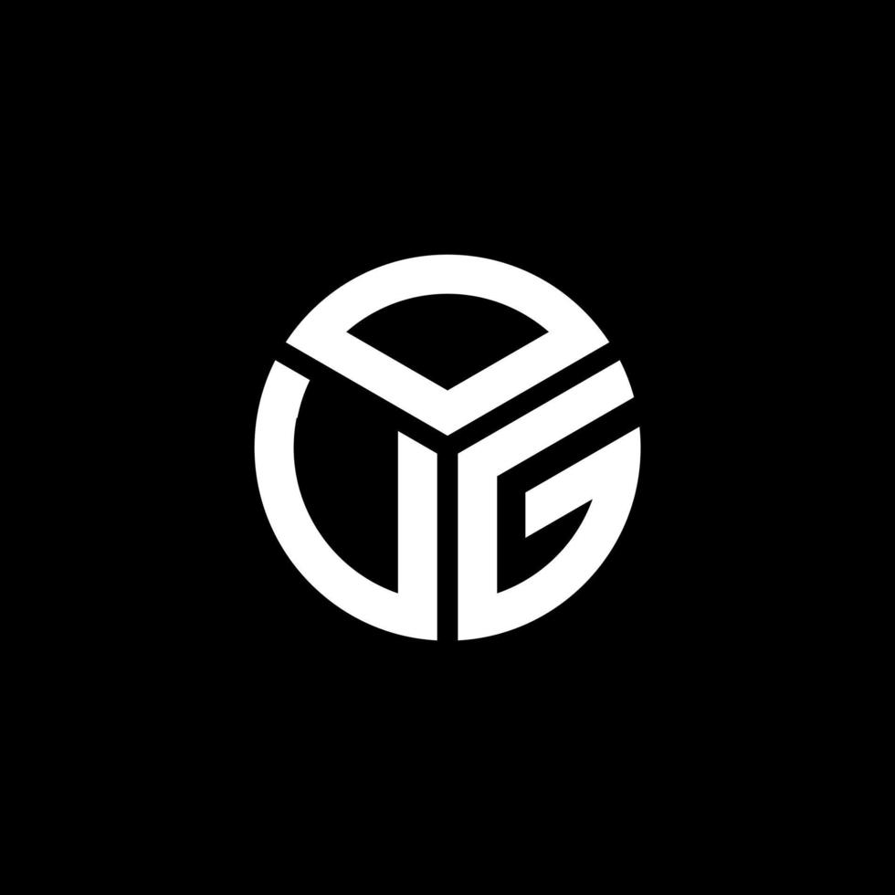 OVG letter logo design on black background. OVG creative initials letter logo concept. OVG letter design. vector
