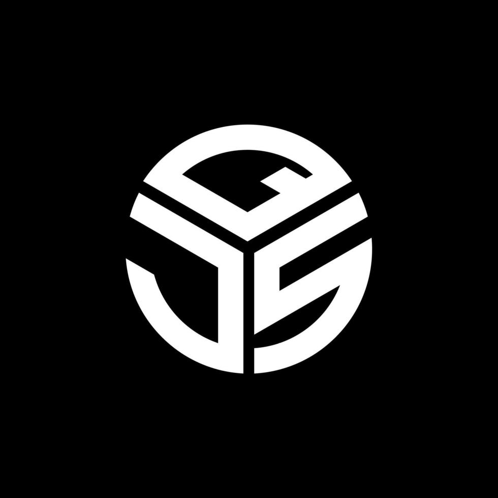 diseño de logotipo de letra qjs sobre fondo negro. concepto de logotipo de letra inicial creativa qjs. diseño de letras qjs. vector