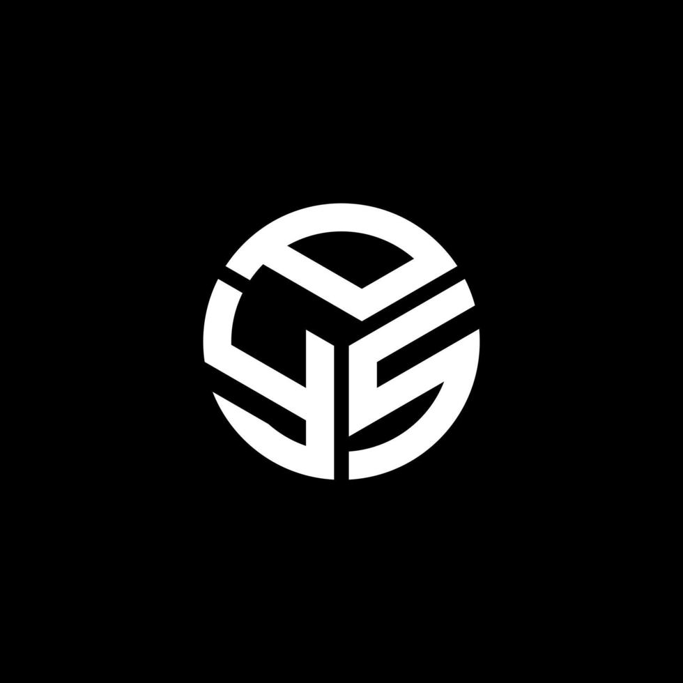 PYS letter logo design on black background. PYS creative initials letter logo concept. PYS letter design. vector