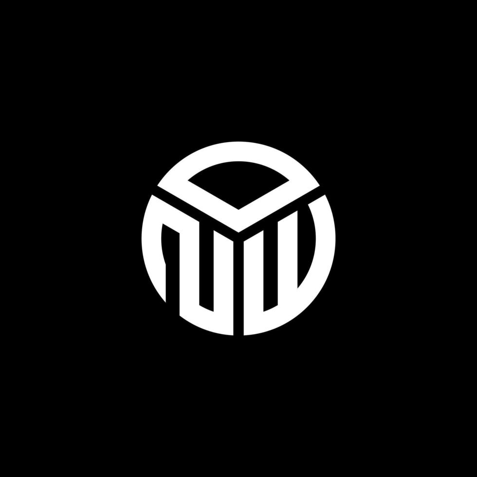 ONW letter logo design on black background. ONW creative initials letter logo concept. ONW letter design. vector