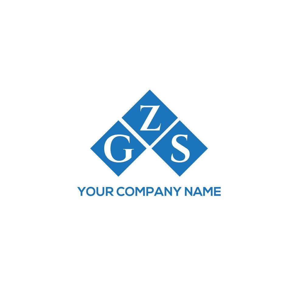 GZS letter logo design on white background. GZS creative initials letter logo concept. GZS letter design. vector