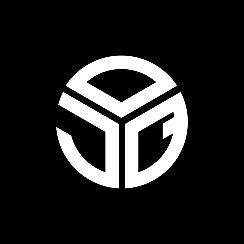 OJQ letter logo design on black background. OJQ creative initials letter logo concept. OJQ letter design. vector