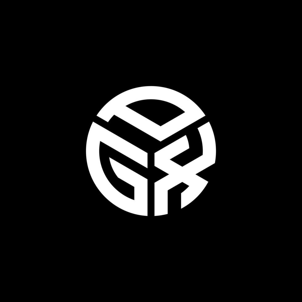 PGX letter logo design on black background. PGX creative initials letter logo concept. PGX letter design. vector
