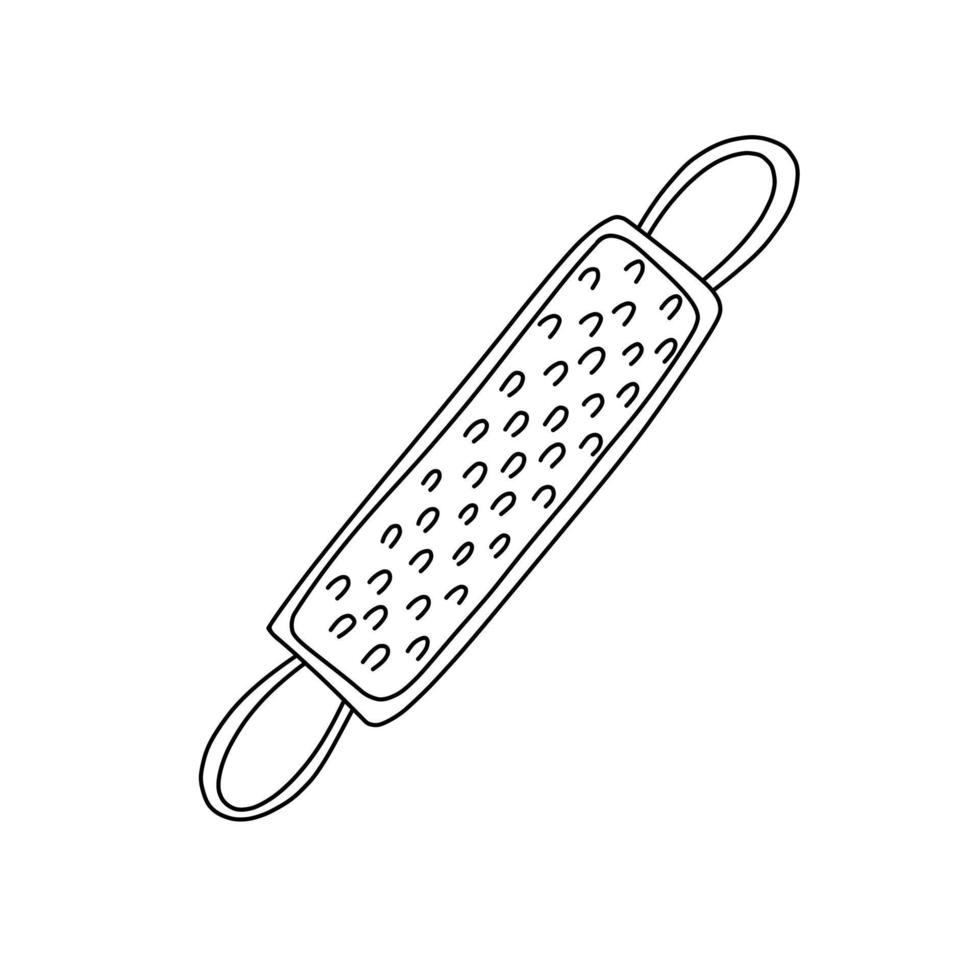 ilustración vectorial dibujada a mano del icono de esponja vegetal en estilo de fideos. linda ilustración de elemento de baño sobre fondo blanco. vector