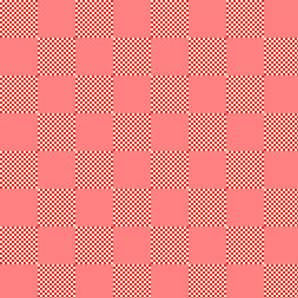 Checkered seamless complex pastel pink tone background. Tablecloth pattern. Love, valentine, baby, it's a girl, wedding, women, feminine, cute, amore concept. textile, fabric, paper, printing use. vector
