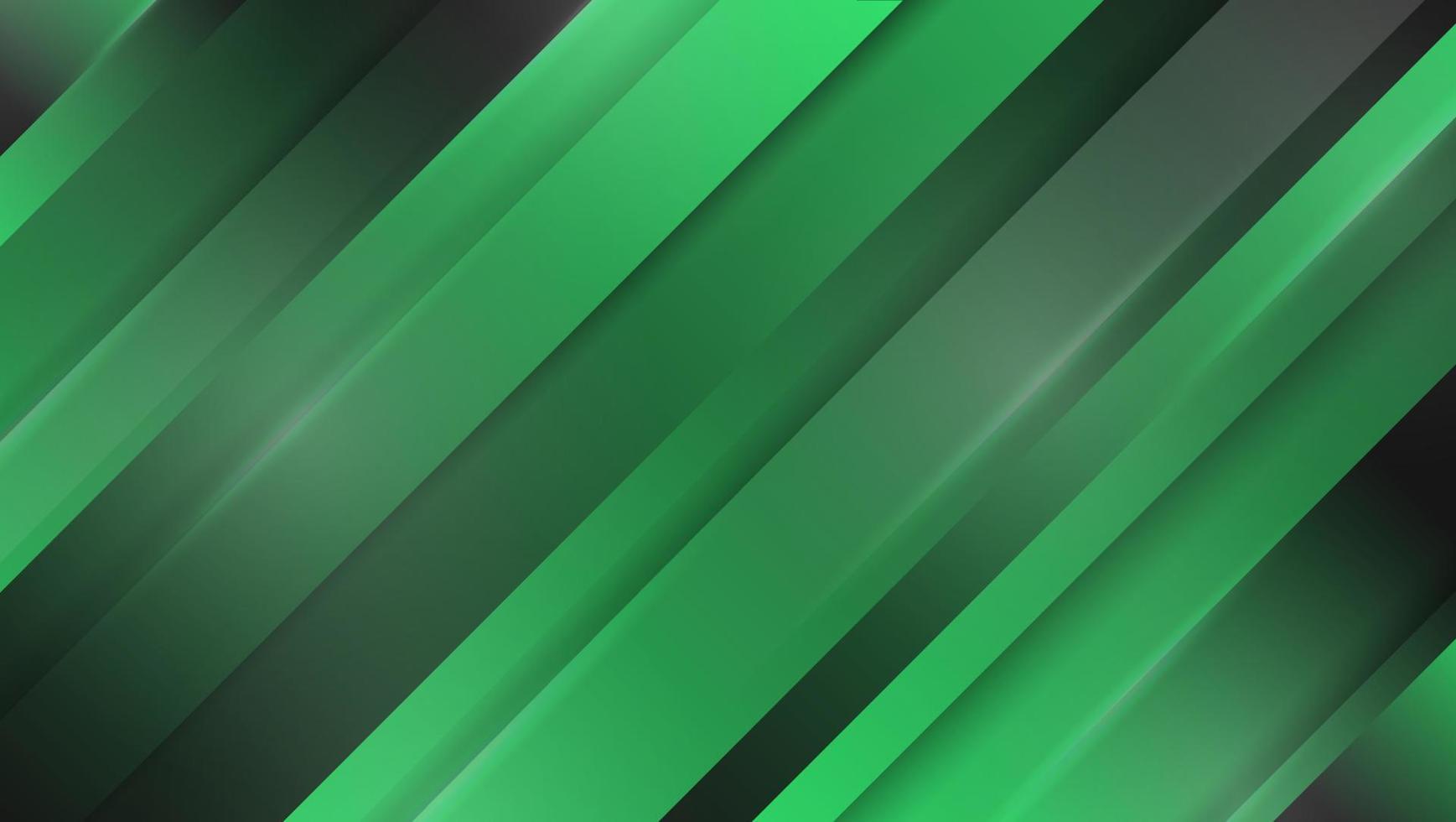 Modern Futuristic Glowing Dynamic Stripes Gradient Dark Green Background vector