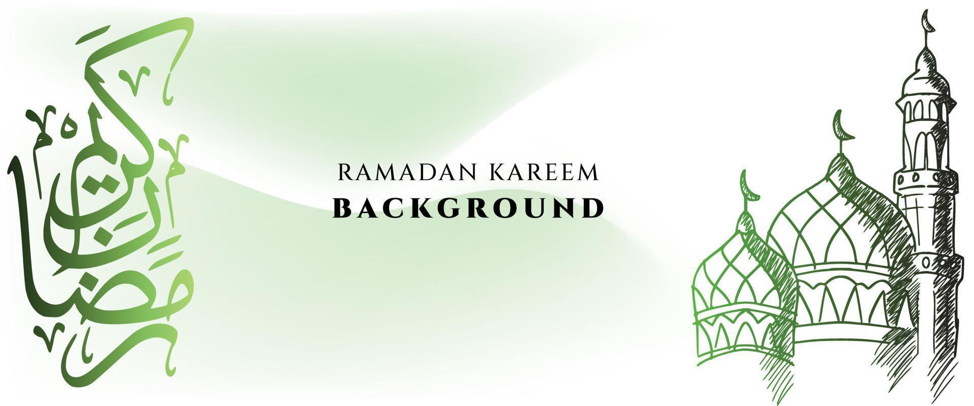 diseño de banner de Ramadán Kareem vector