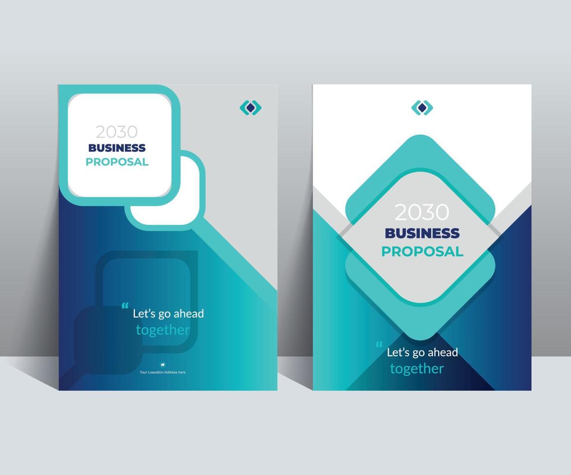 Business Proposal Cover Design Template is adept to the Multipurpose Project such as an annual report, brochure, flyer, poster, presentation, catalog, cover, booklet, website, magazine, portfolio, etc vector