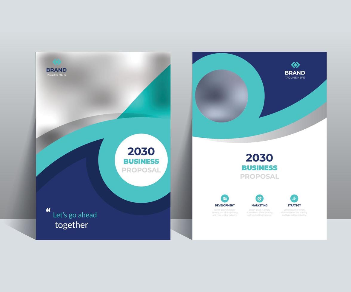 Business Proposal Cover Design Template is adept to the Multipurpose Project such as an annual report, brochure, flyer, poster, presentation, catalog, cover, booklet, website, magazine, portfolio, etc vector