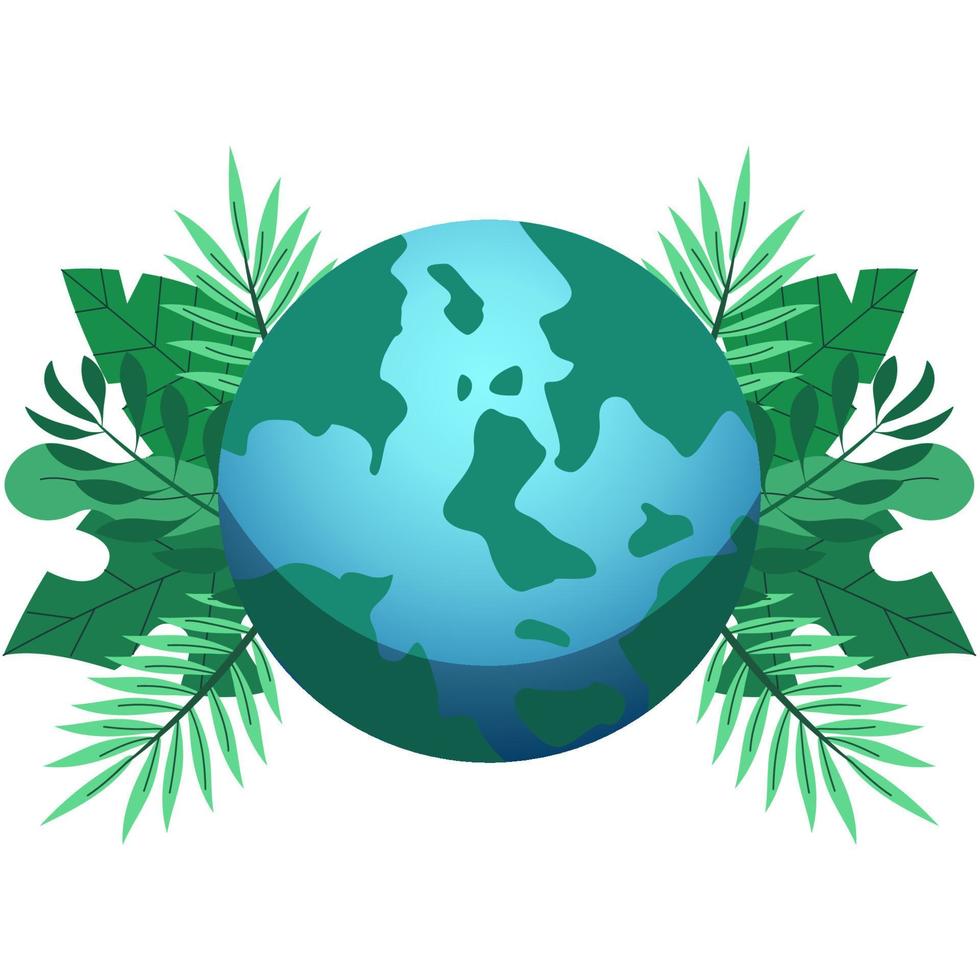 earth vector with little ornament is suitable for making earth day poster