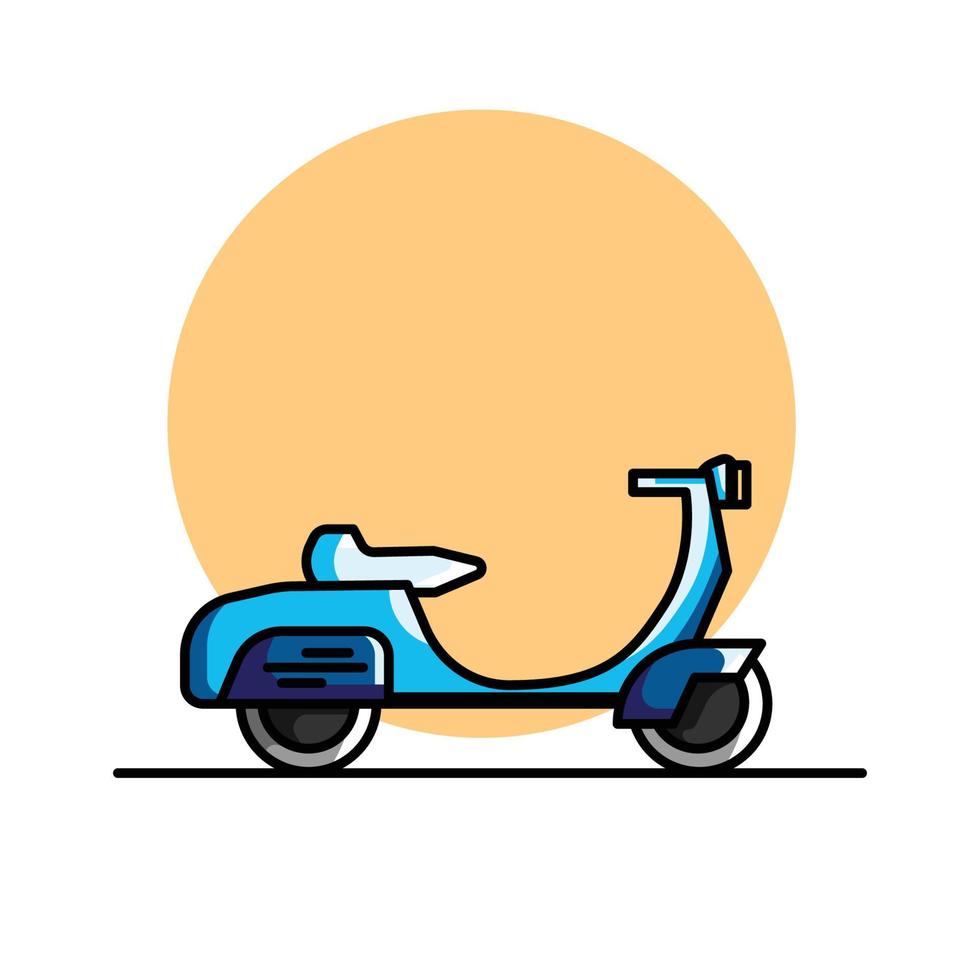 ilustración de dibujos animados de scooter vector