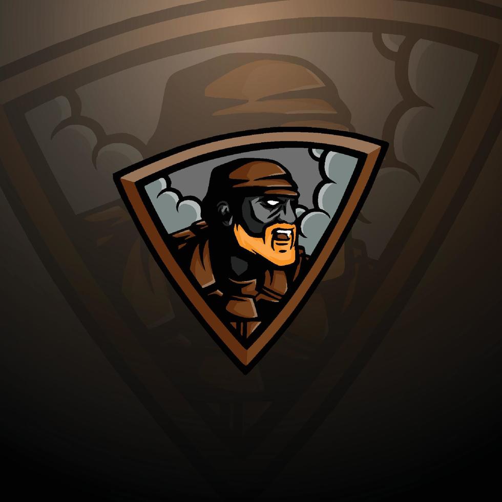 gamer mascot logo design vector