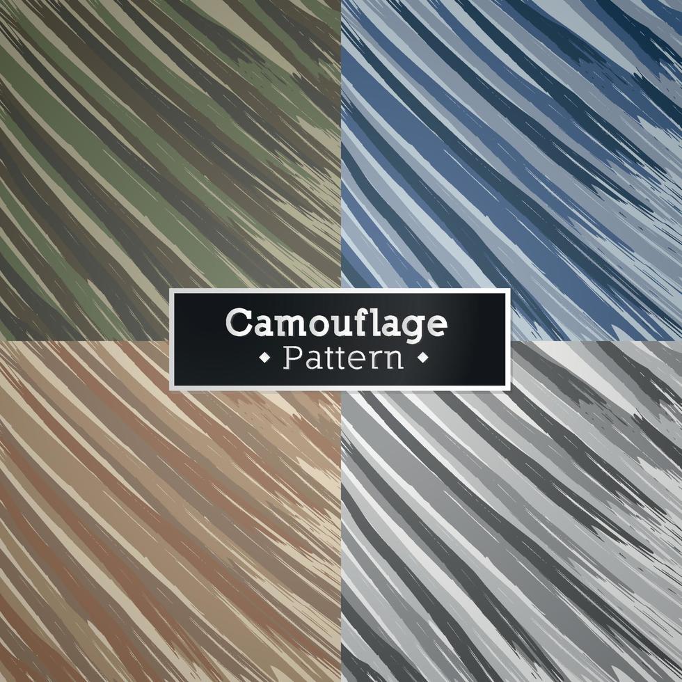 Set of Abstract brush art battlefield colors Military and army camouflage pattern background vector