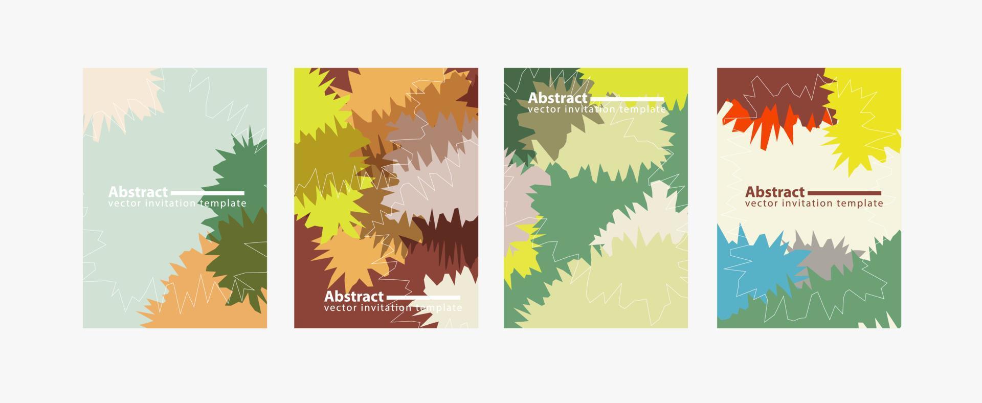 Vector Abstract invitation template postcard or brochure cover design