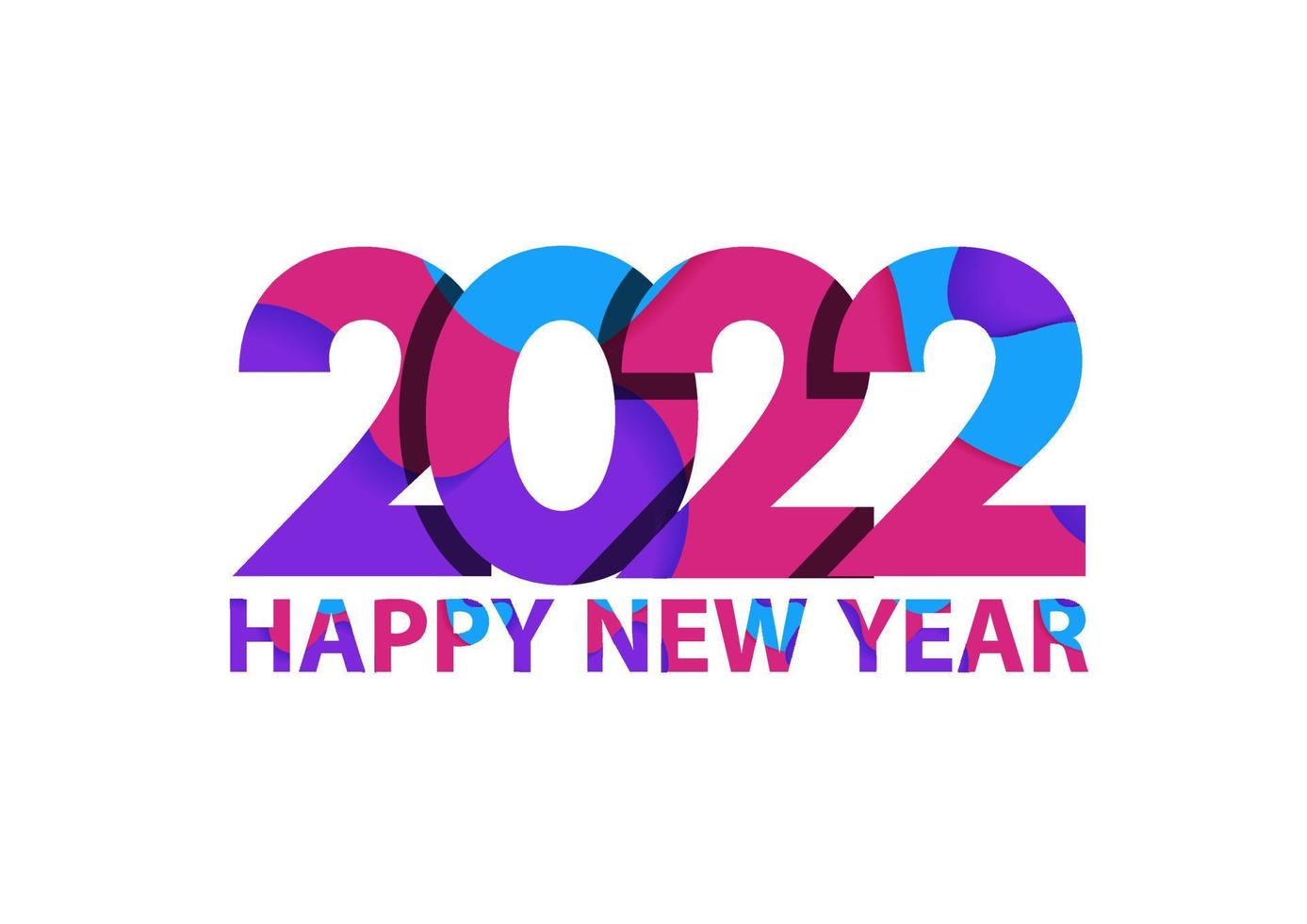 2022 Happy New Year, Cover of business diary for 2022 with wishes. Brochure design template, card, banner. Vector illustration