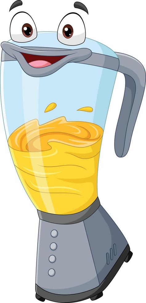Cartoon smiling funny blender character vector