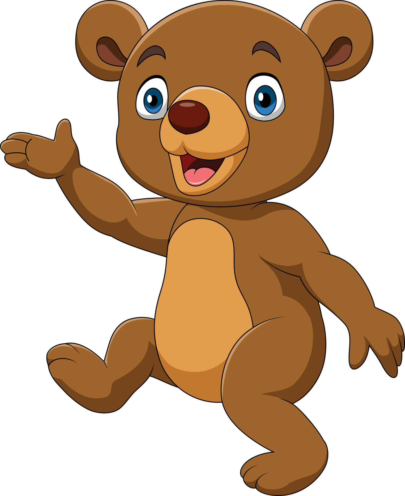 Cartoon funny little bear presenting 7152989 Vector Art at Vecteezy Cartoon funny little bear presenting 7152989 Vector Art at Vecteezy