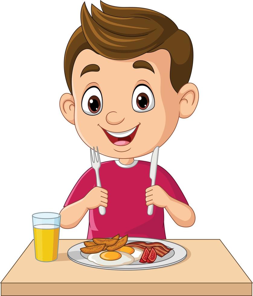 niño pequeño de dibujos animados desayunando 7153003 Vector en Vecteezy niño pequeño de dibujos animados desayunando 7153003 Vector en Vecteezy