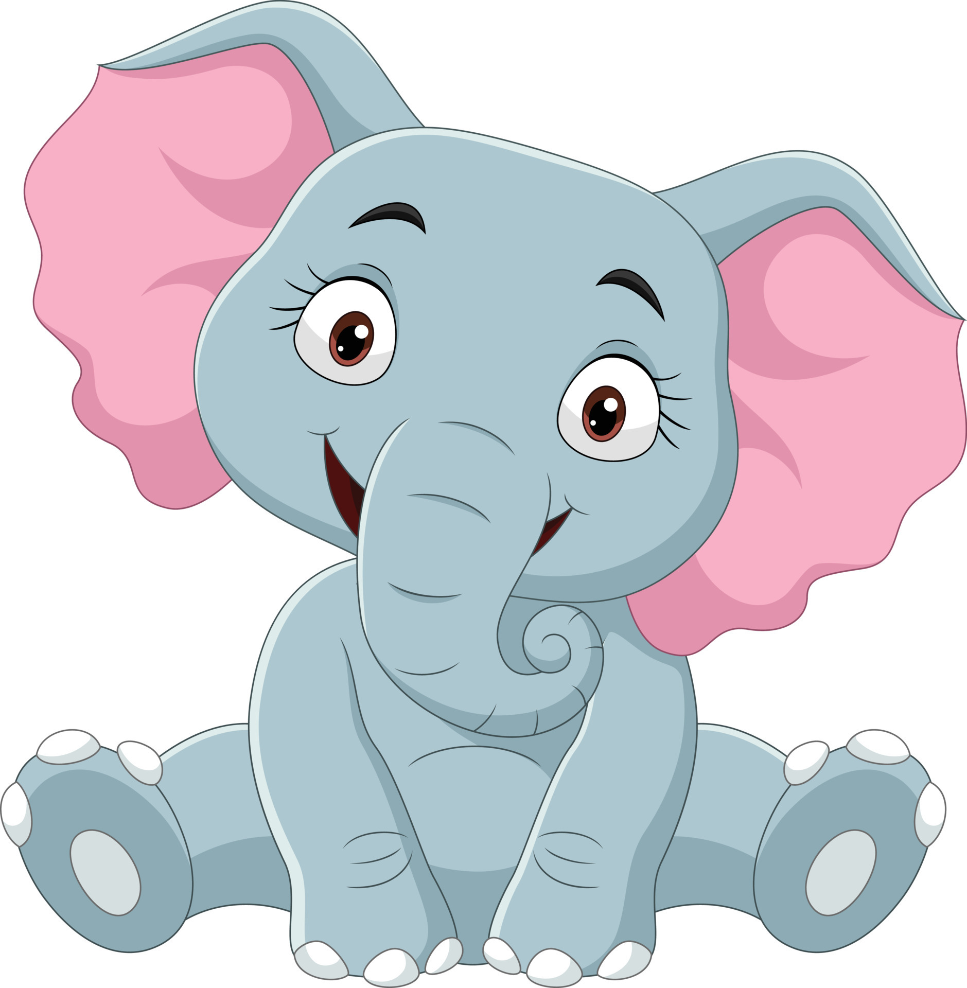 Cartoon funny baby elephant sitting 7153022 Vector Art at Vecteezy Cartoon funny baby elephant sitting 7153022 Vector Art at Vecteezy
