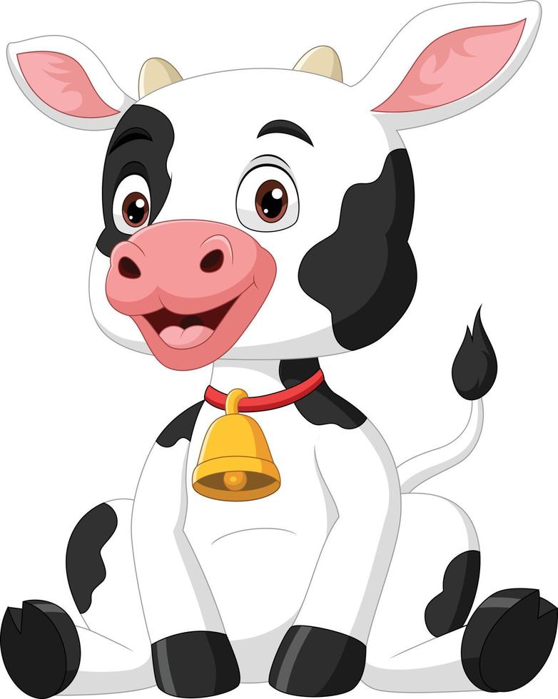 Vaca De Dibujos Animados Sosteniendo En Blanco Con Fondo De La Señal  Ilustración de stock  Getty Images