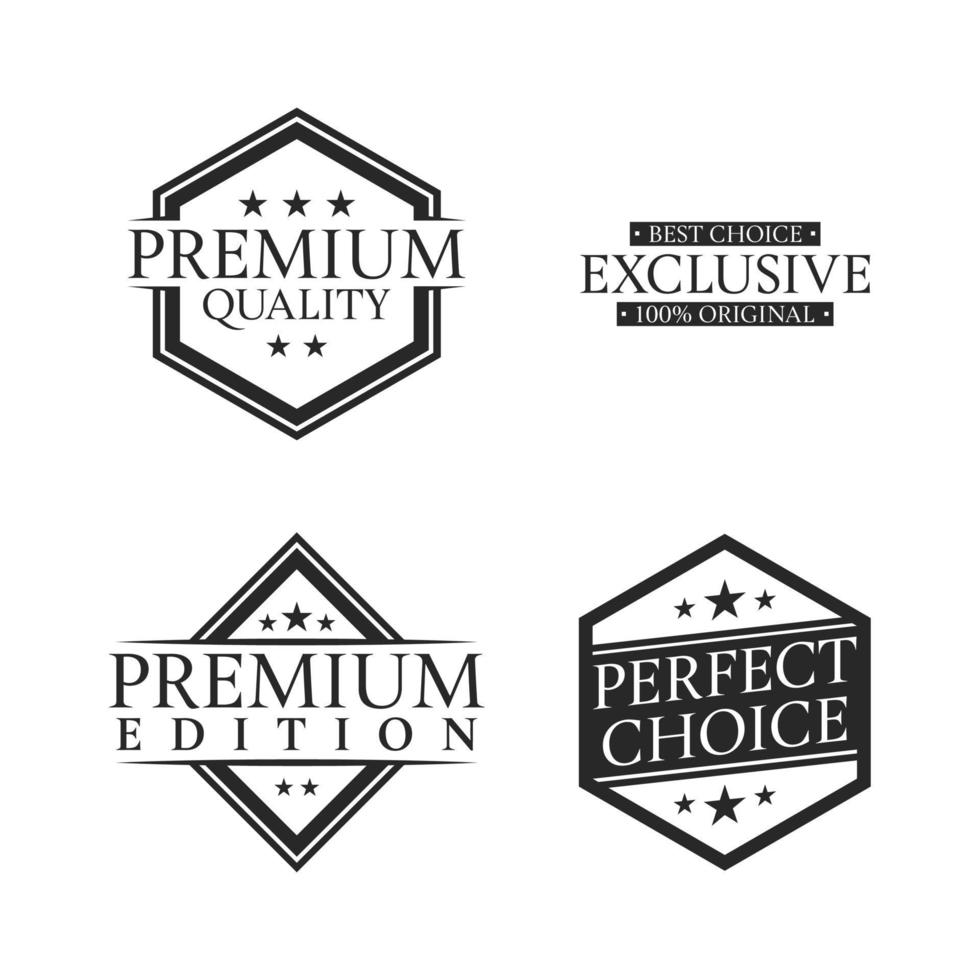 Premium Badges Collection Vector