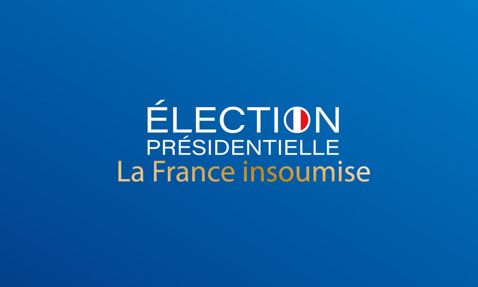 elecciones presidenciales en el icono del logo de francia con bandera francesa y nombre de partido vector