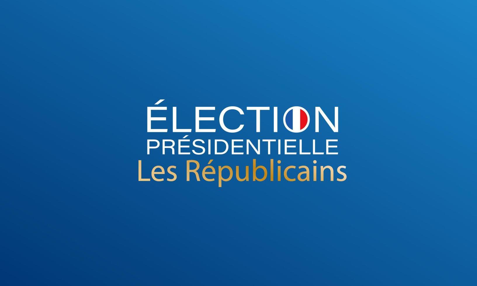 Presidential election in France logo icon with french flag and party name vector