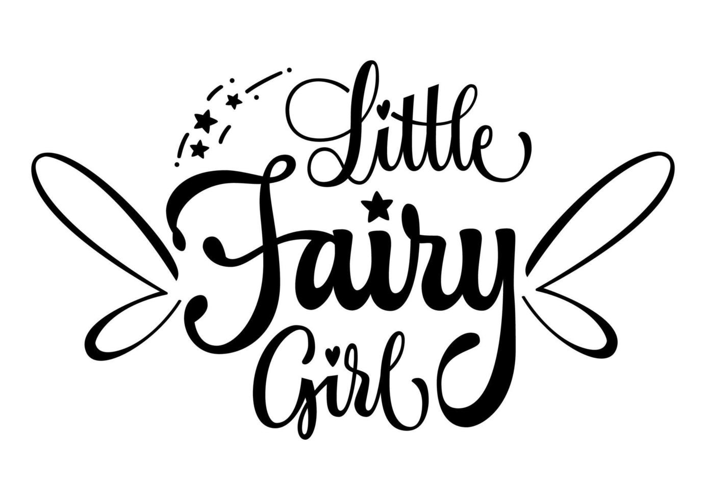 Sticker with Little Fairy Girl quote vector