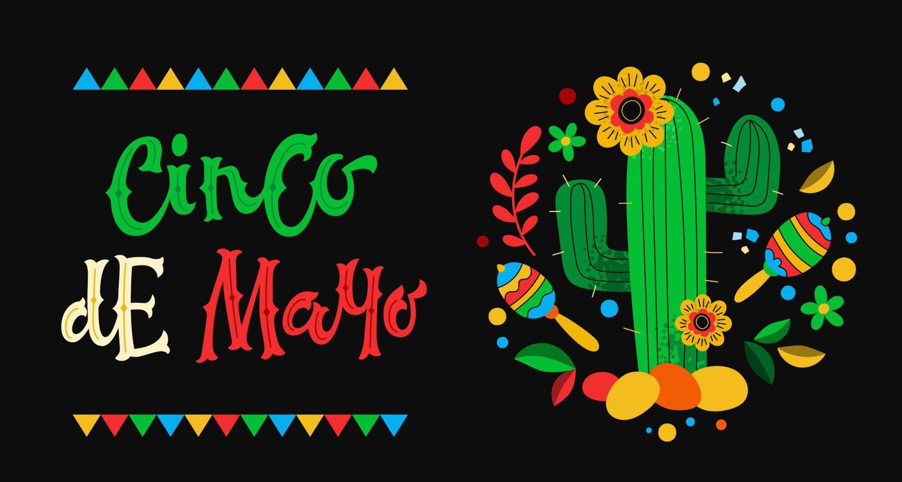 Creative banner for Cinco de Mayo holiday vector
