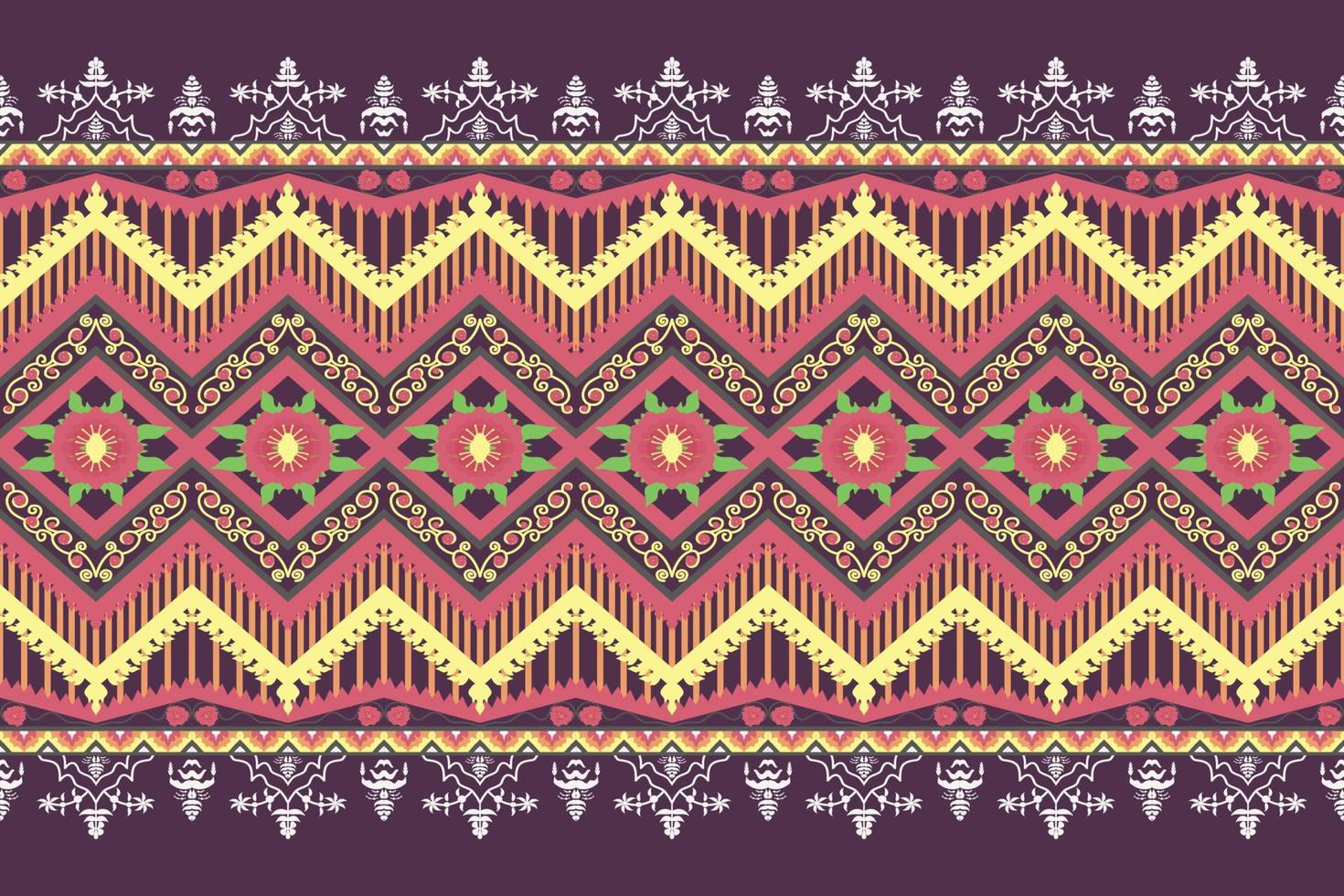 Traditional Oriental Ethnic Geometric Pattern Designs for Clothing, Backgrounds, Wallpaper, Wraps, Batik, Knitwear, Cross Stitch, Embroidery Styles. vector