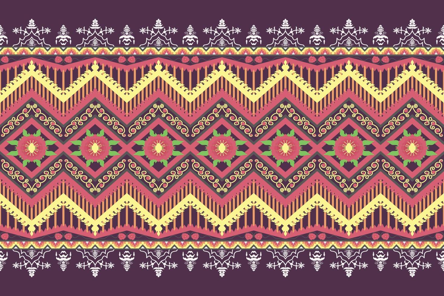 Traditional Oriental Ethnic Geometric Pattern Designs for Clothing, Backgrounds, Wallpaper, Wraps, Batik, Knitwear, Cross Stitch, Embroidery Styles. vector