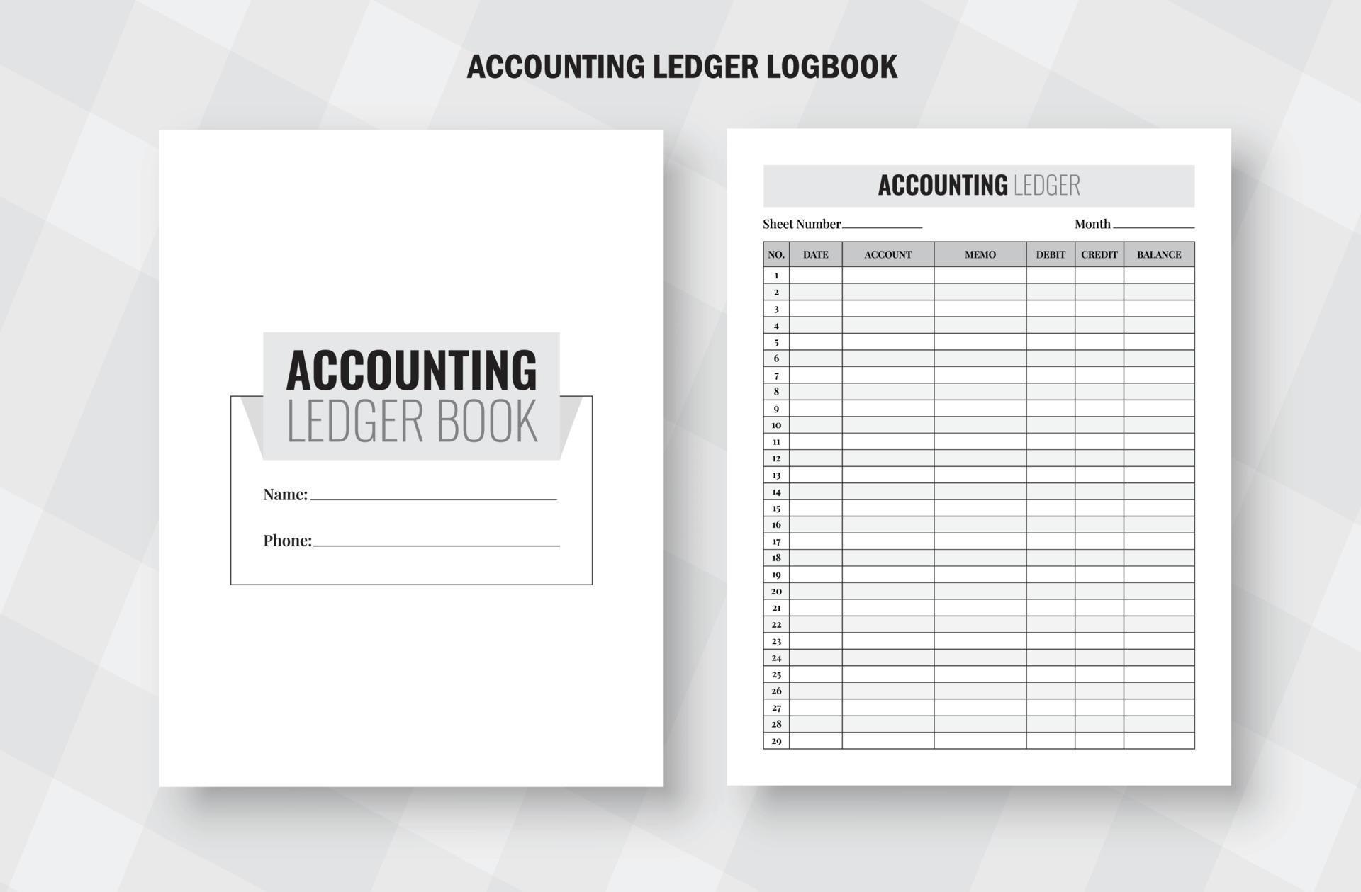 Accounting ledger log book 7153439 Vector Art at Vecteezy