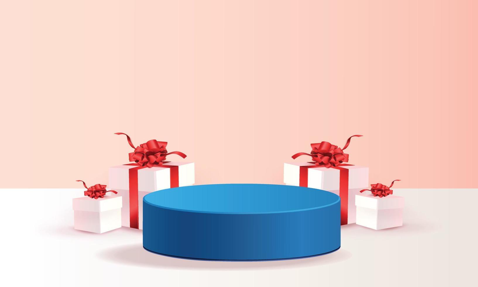 podium shopinng sale gift online mockup marketing vector