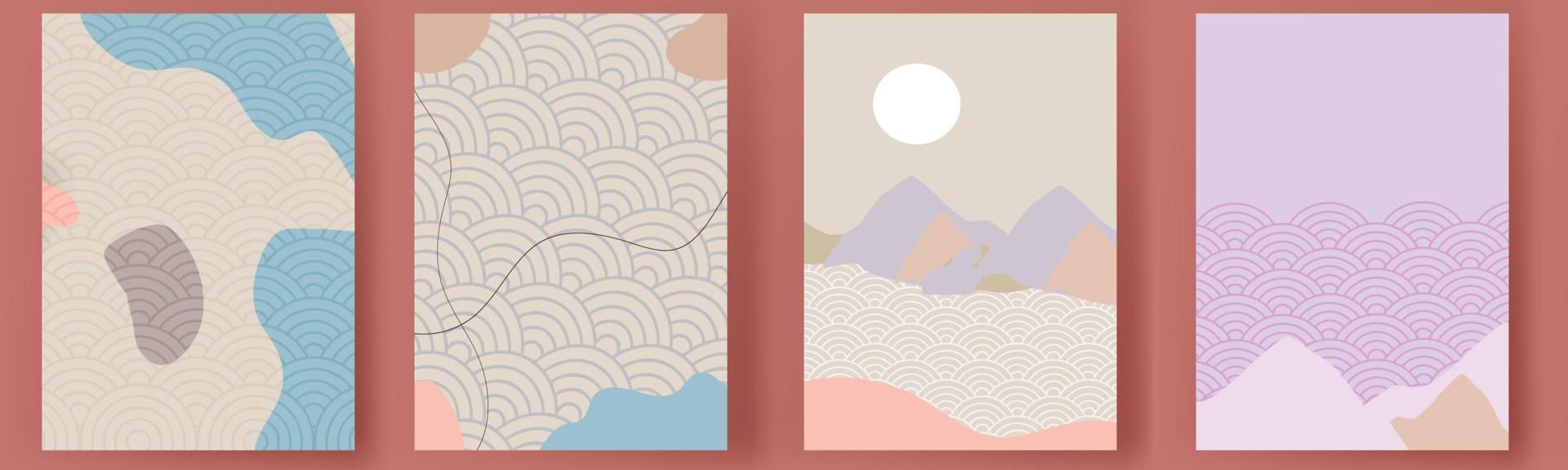 japan modern art paper graphic wallpaper abstract arts vector